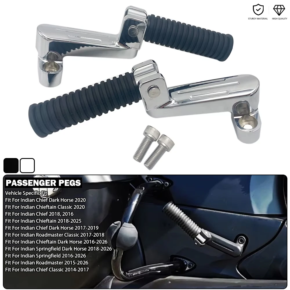 Passenger Peg Rear Footpeg Mounts Kit Fits For Indian Chief Dark Horse Icon Chieftain Roadmaster Classic Springfield 2014-2026