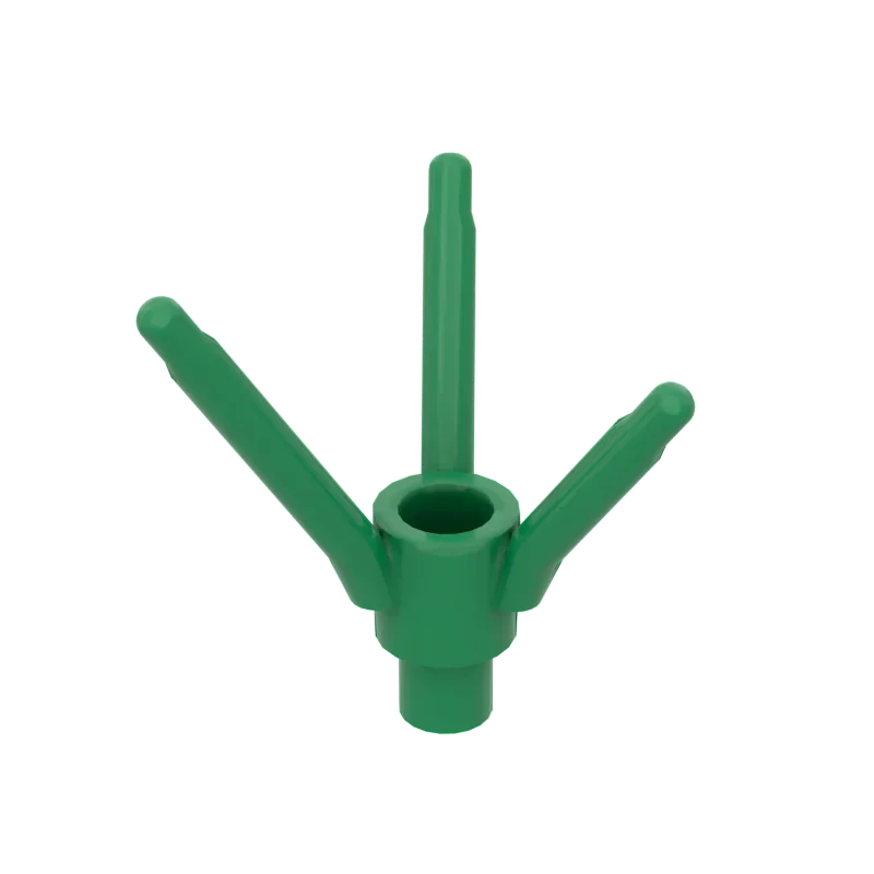 MOC 10PCS Puzzle Particle 24855 Plant Flower Building Blocks Kit Stem With Bar Holder 3 Stems Brick ldeal Toys Gift Dropshipping