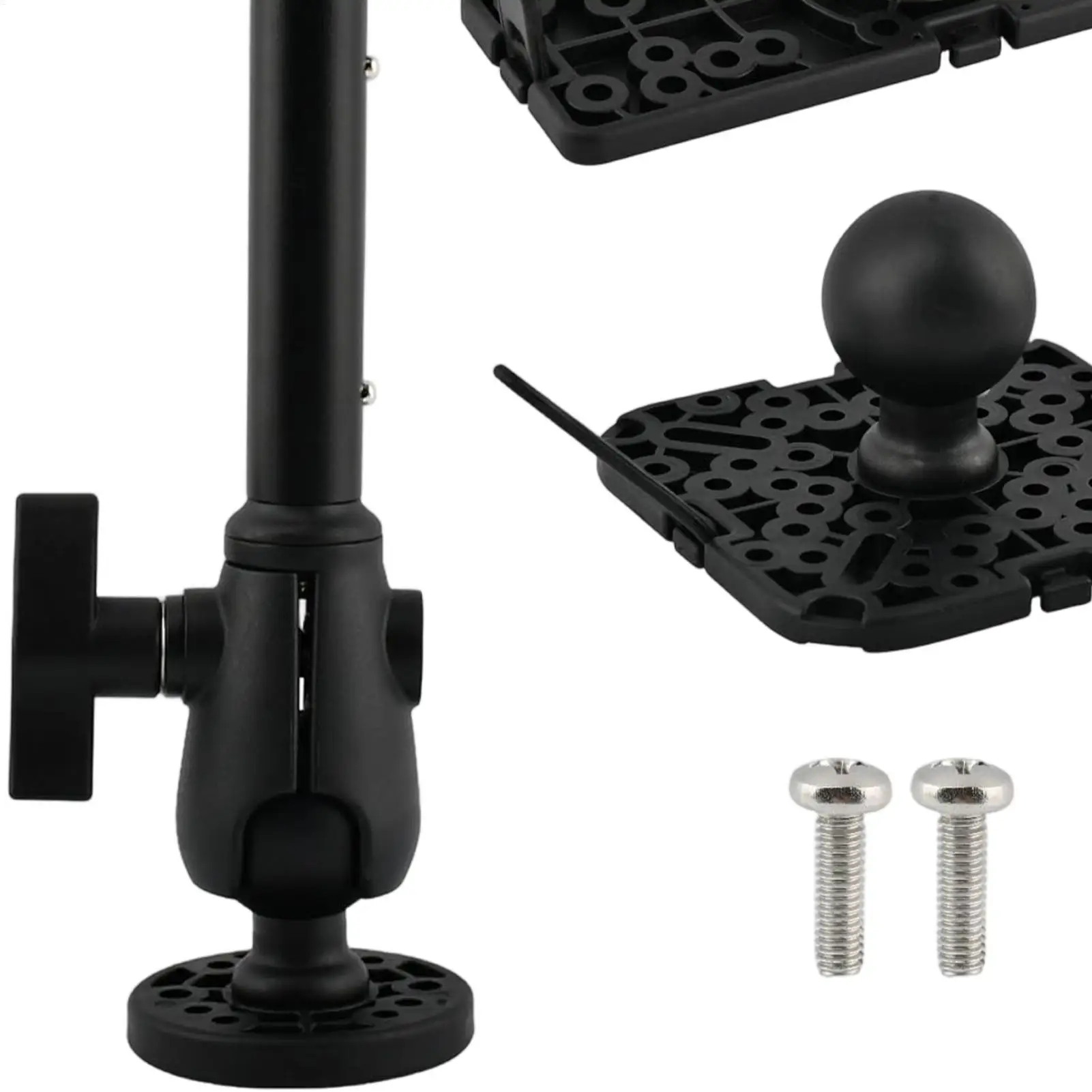 Kayak Transducer Mount 360 Degree Rotating Rack Depth Finder Mount With Extended Rod For Boat Fishing Lake River Marine Outdoor