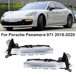 For Porsche Panamera 971 2018 2019 2020 LED Car Front Bumper Daytime Running Light DRL Front Fog Laight 971953041D 971953042D
