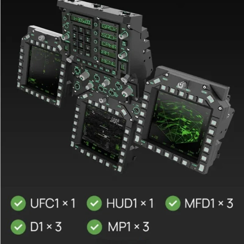 

F18 UFC MIP Cockpit Front Instrument Panel Simulation Flight MFD DDI DCS HUD