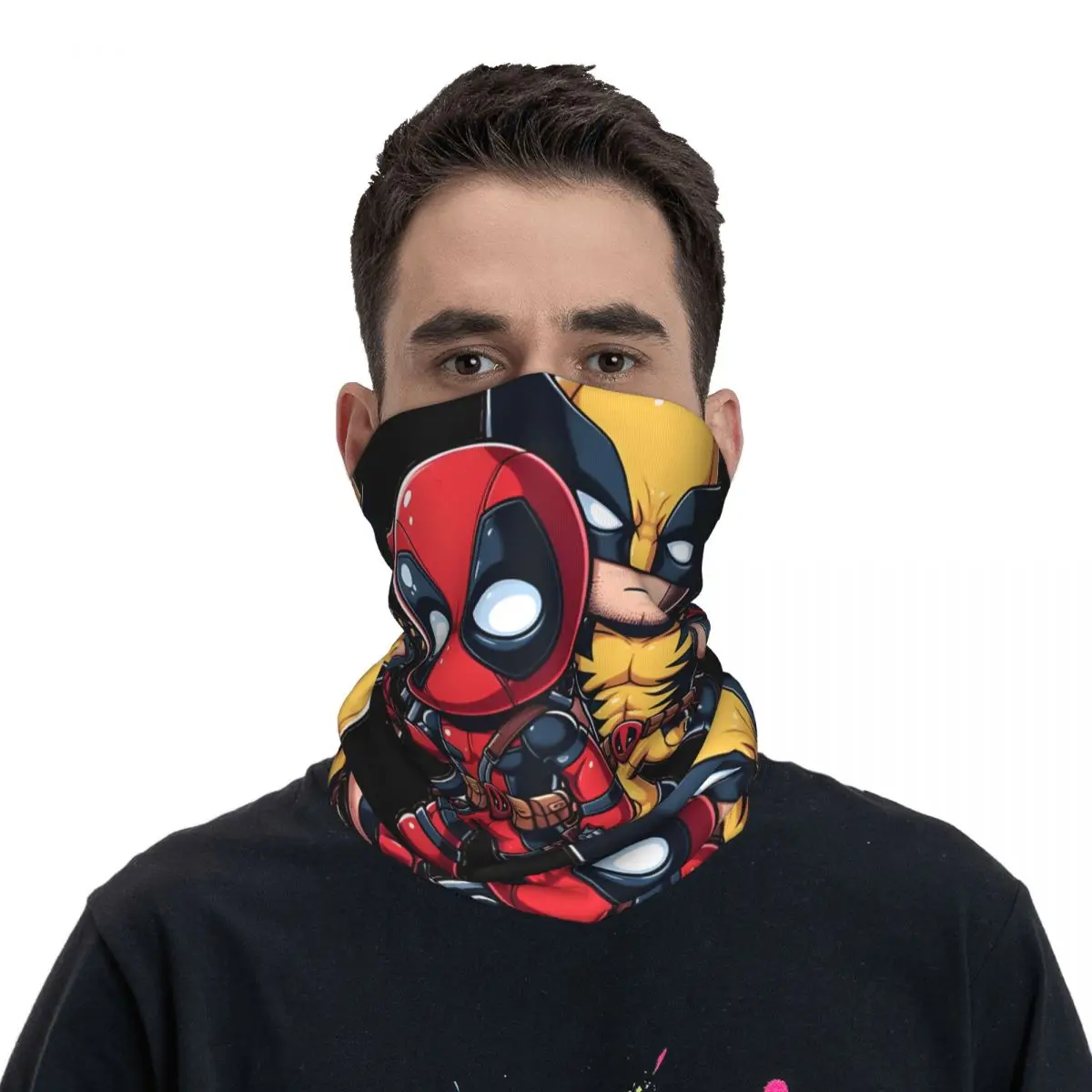 Impresso Neck Gaiter para Motocross, Lenço Rosto, Garras The Unfamy Bandana, Deadpool e Wolverine Filme, Disney Marvel