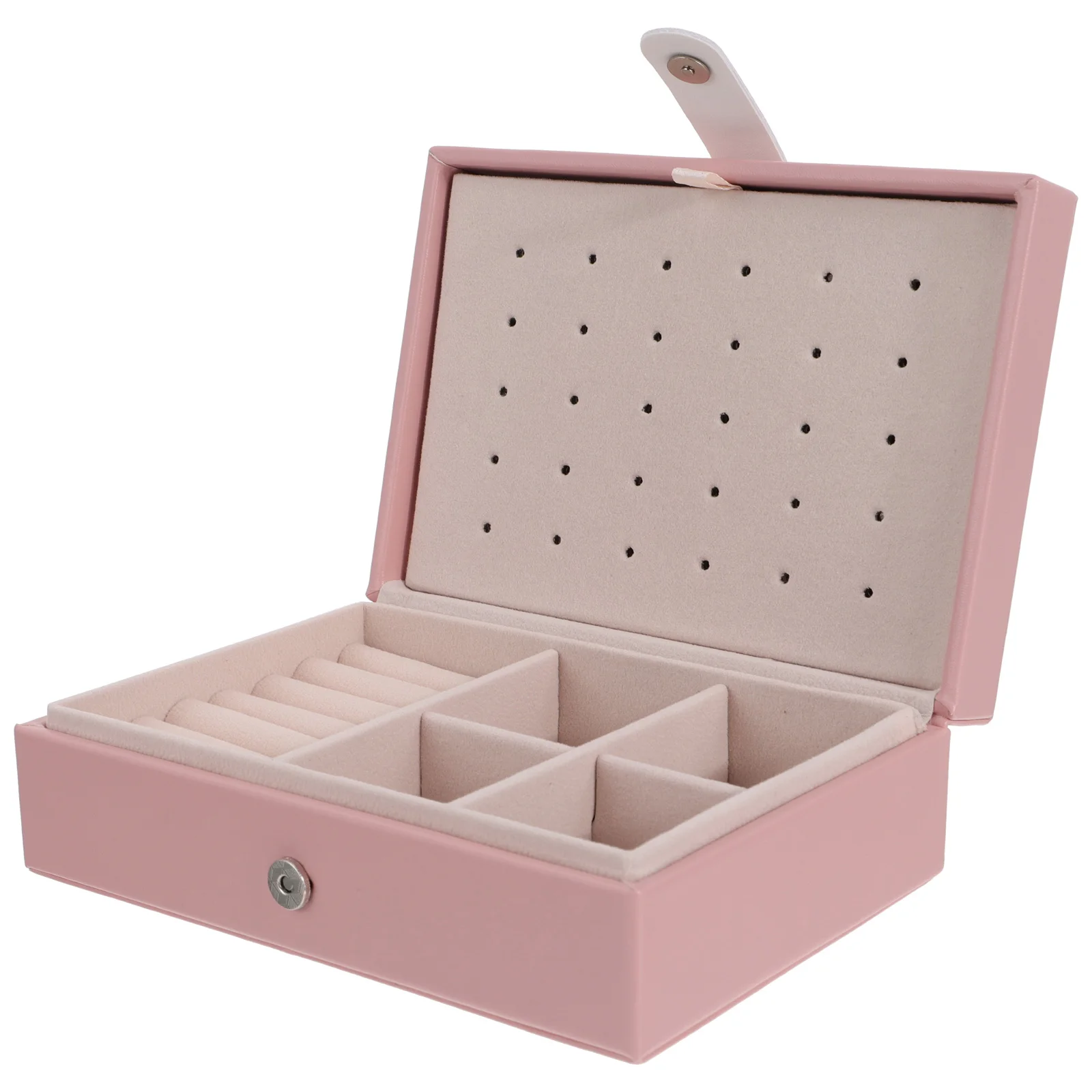 

Earrings Necklace Storage Box High quality Material Multi layer Jewelry Container ganizer Case Travel Compact Size