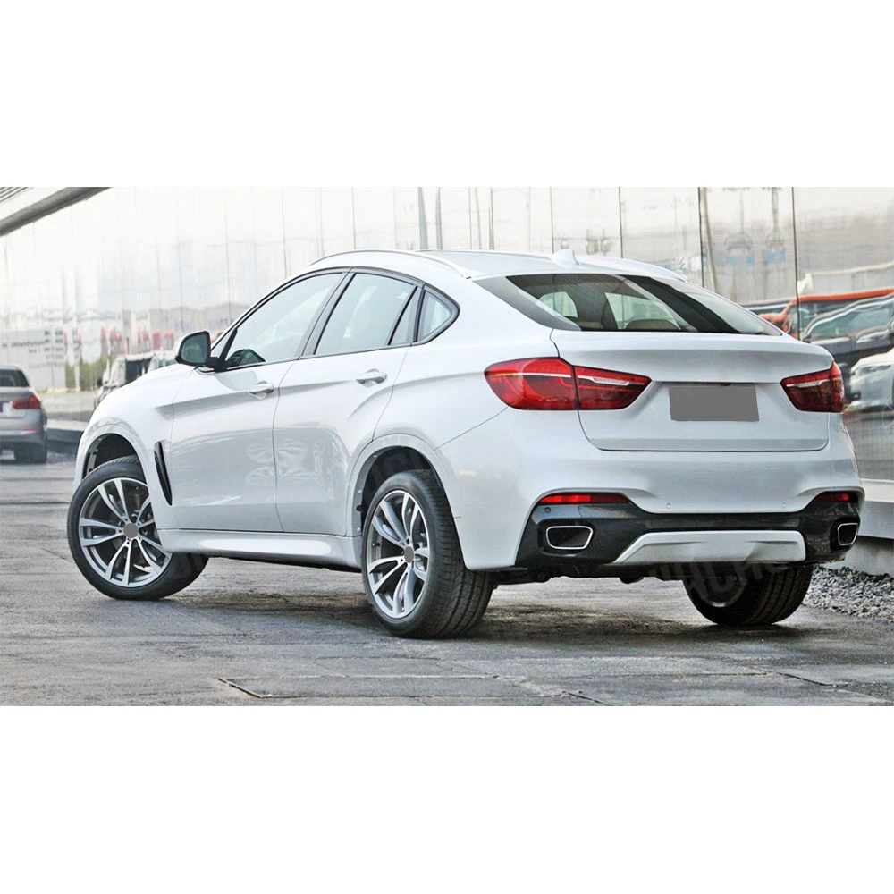 

PP Matte Black Wheel Arches Eyebrow Fender Mudguards Body Kits for BMW X6 F16 F86 X6M 2015 - 2018 Gray Color Wheel Eyebrow