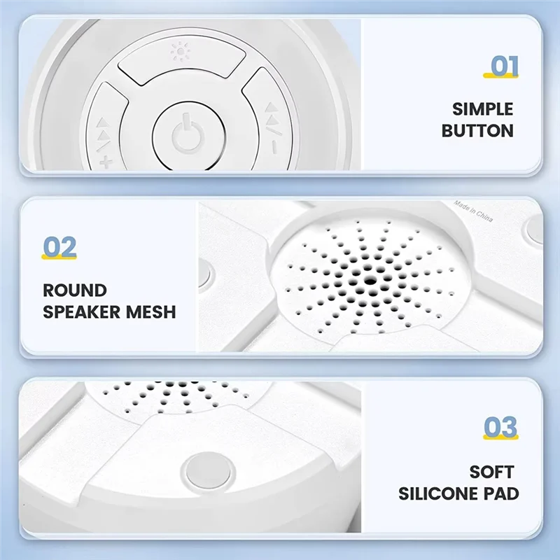 

ABJN-Baby White Noise Machine USB Rechargeable Timed Shutdown Sleep Machine Baby Sleep Sound Player Timer Noise Player