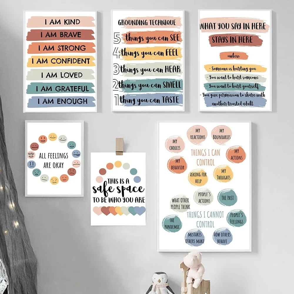 Office School Counseling Poster Social Worker Prints Psychologist Therapy Sign Art Canvas Painting Psych Therapist Gifts Decor