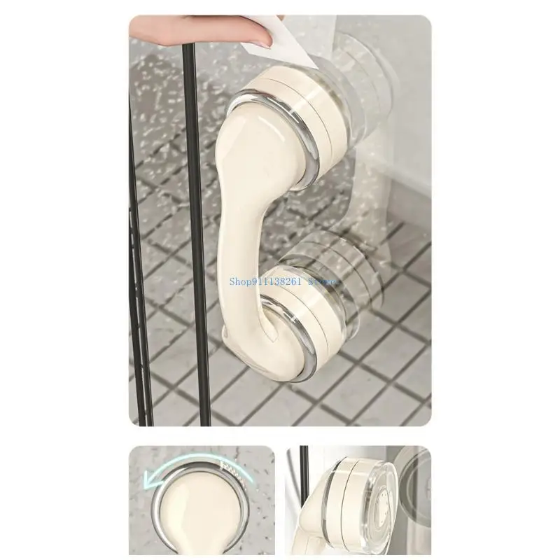 

H05E Waterproof Suction Cup Door Handle Antislip Reusable Sliding Door Handle