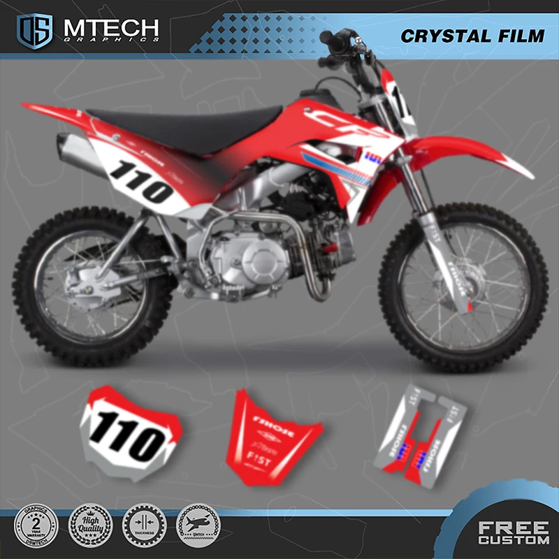 

DSMTECH Custom Motorcross Graphics Background Decal Stickers Kits For HONDA CRF110 CRF110F 2019 2020 2021 004