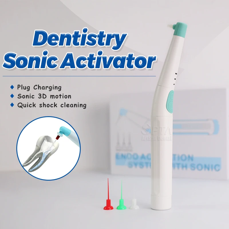 Dental Root Canal Sonic Irrigator Activator With 60 PCS Endo Tips Endodontic Cleaning Kit New Dentistry Instrument