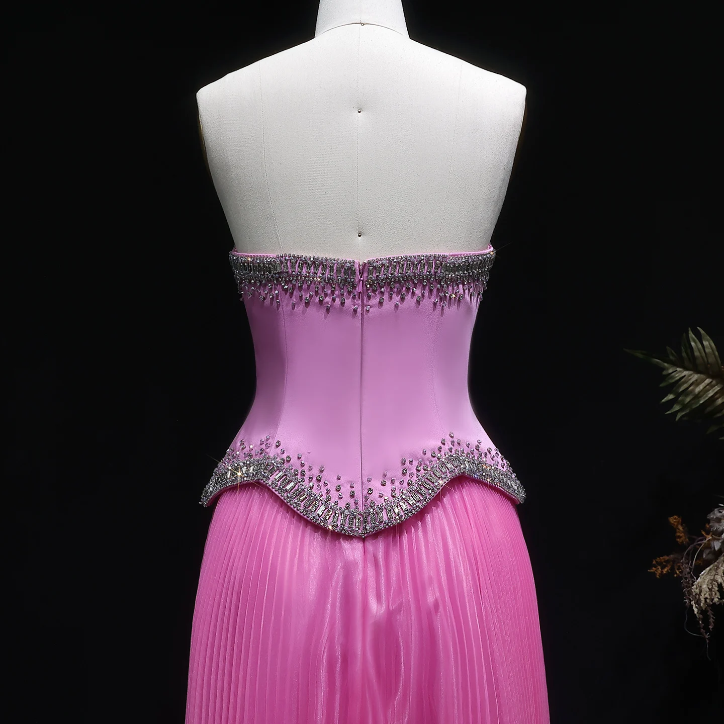 Sharon Said Damen Formelle A-Linien Abendkleider Trägerlos Pailletten Perlen Elegant Arabische Partykleider SS789 Maßanfertigung – Detail 18