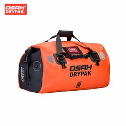 OSAH 40L/60L Large Capacity Motorcycle Rear Trunk Backpack Waterproof Durable Outdoor Travel Multi Functional Orange Tail Bag