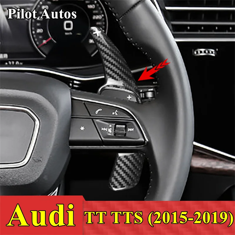 

Genuine Carbon Fiber Car Steering Wheel Shift Paddle Extended Shifter Trim Cover For Audi TT TTS 2015 2016 2017 2018 2019