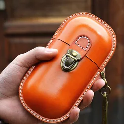 Vintage Sun Glasses Box with Hook Leather Eyewear Accessories Protect Case Portable Storage Glasses Holder Eye Glass Organizer