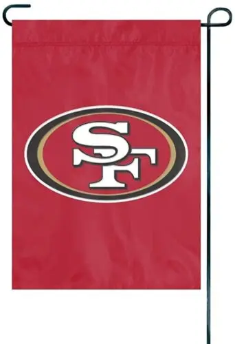 San Francisco 49ers Premium Garden Flag Banner Applique Embroidered 12.5x18 Inch