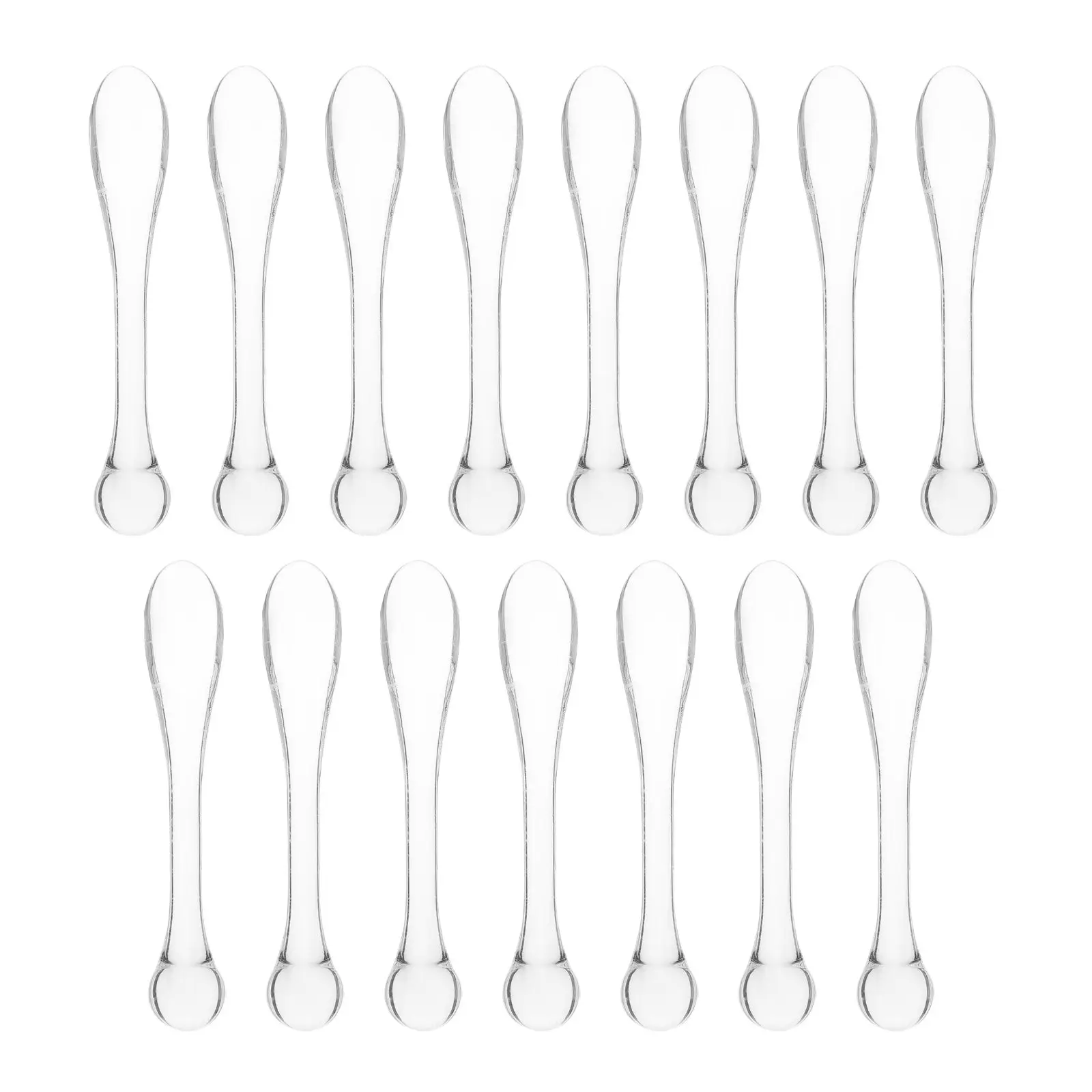

15Pcs Facial Mask Scoop Premium Acrylic Mini Cream Applicator Spoon for Hygienic Use Facial Massage Skin Tightening