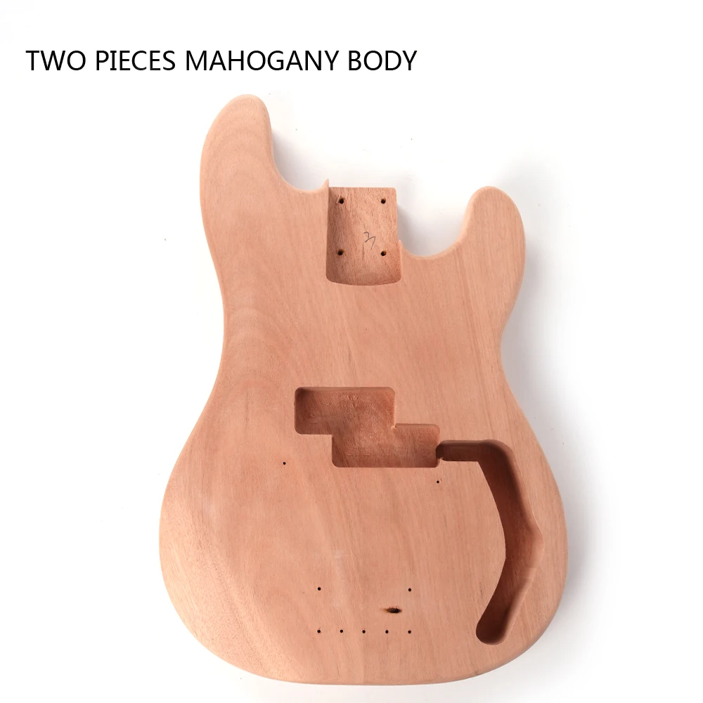 Precision bass Pbass unfinished uncutted Roasted maple Rosewood neck fretboard DIY   20 Frets Electric Bass Guitar Kit