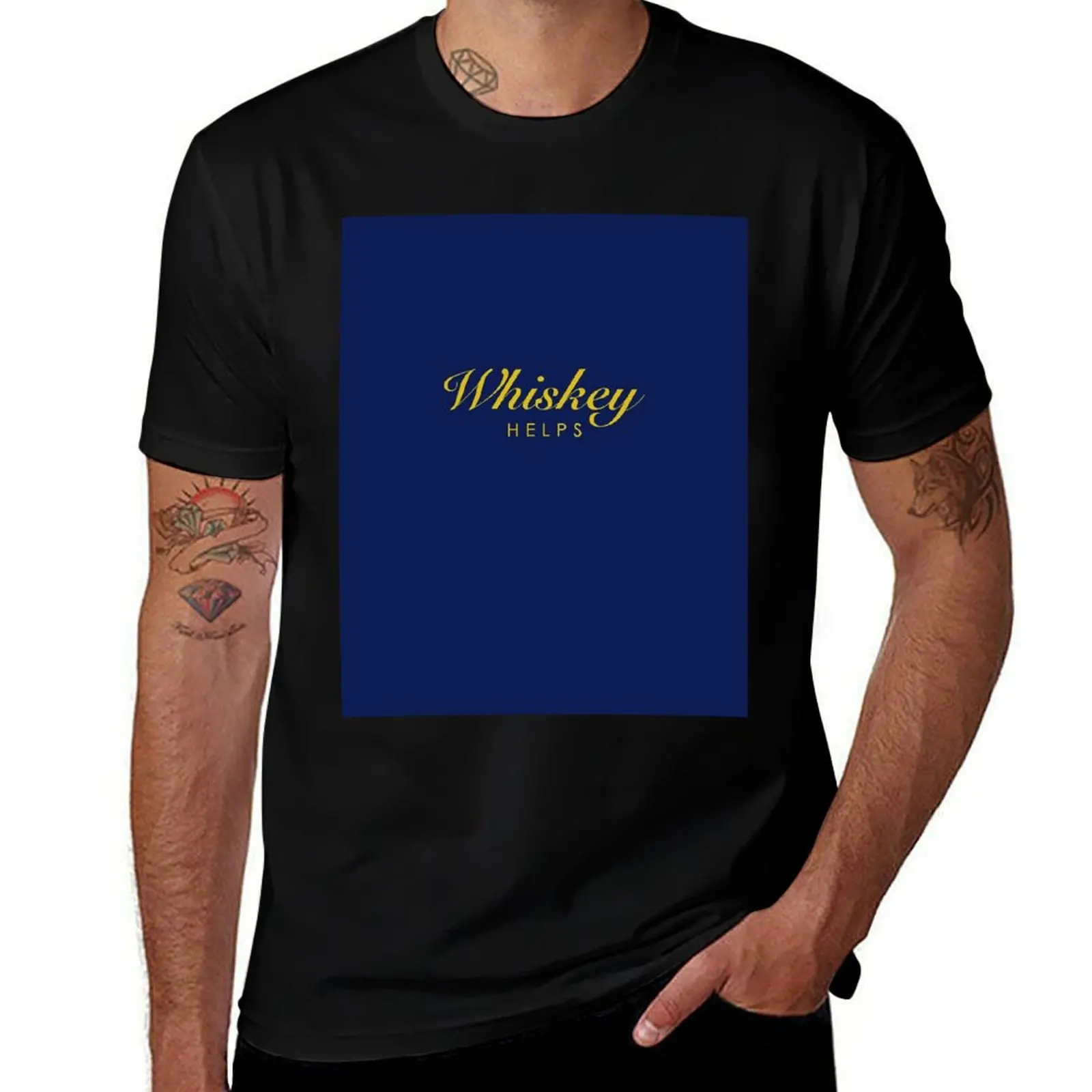 

Funny Whiskey Helps Gift for Whiskey and Single Malt Lovers T-Shirt Blouse shirts graphic tee men t shirt