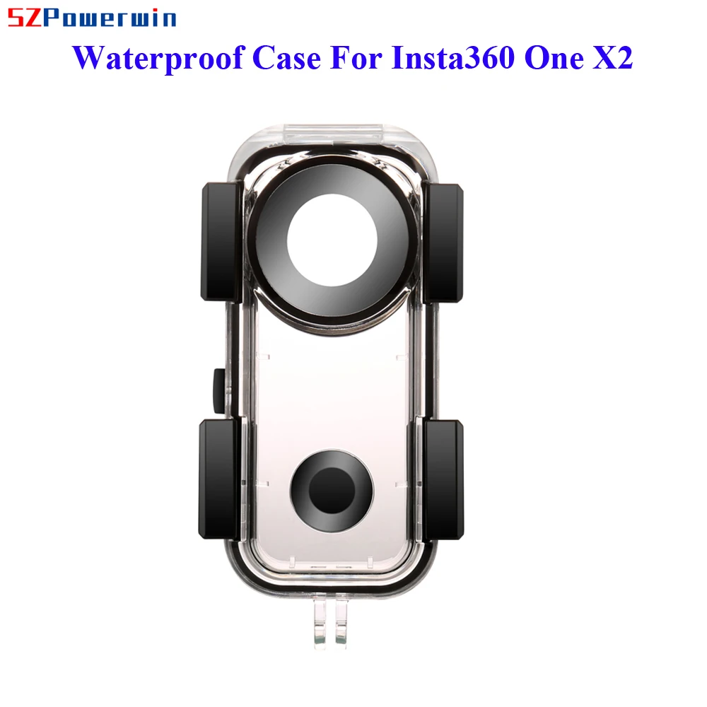 SZPowerwin 30 M กันน้ําสําหรับ Insta360 One X2 กล้องดําน้ําใต้น้ําเปลือกป้องกันสกรูอะแดปเตอร์ MOUNT