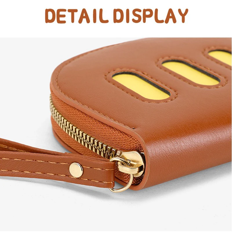 حامل بطاقة التخزين سعة كبيرة حامل بطاقة الهوية محفظة بطاقات متعددة السلس سستة سستة محفظة نسائية للعملات المعدنية لاستخدام الطلاب هدية