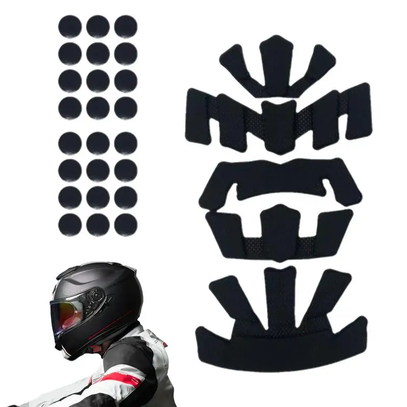 Bike Helmet Soft Pad Helmet Inner Padding Kits Helmet Cushions Mats For Motorcycle Moto Replacement Sealed Sponge Foam Pads Set