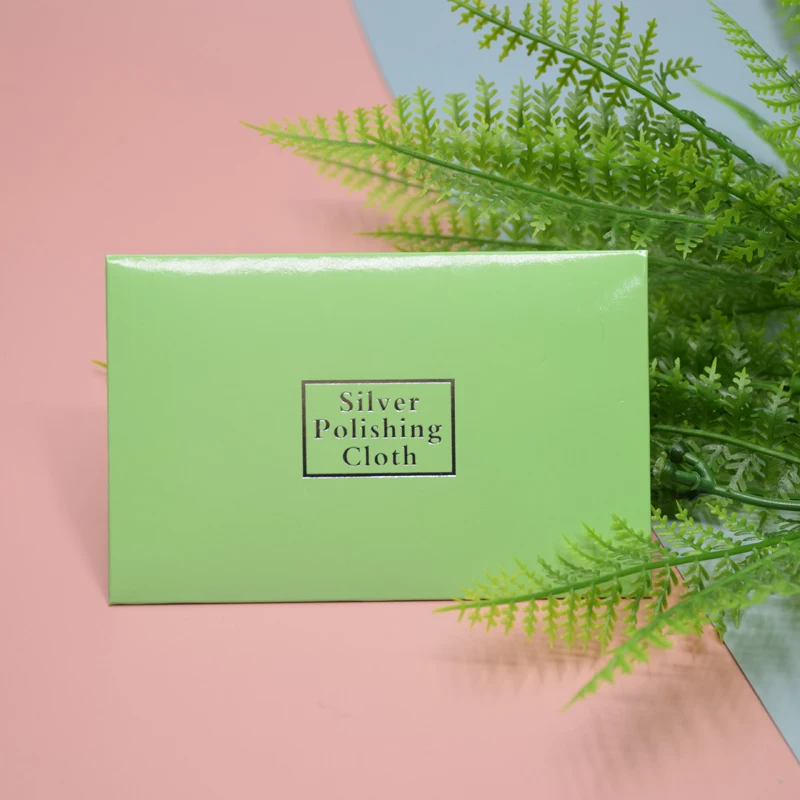 

White Polishing Cloth Necklace Cleaning Cloth Deer Leather Velvet 100 Sheets Individually Packaged in Paper Shell 6.5*10cm