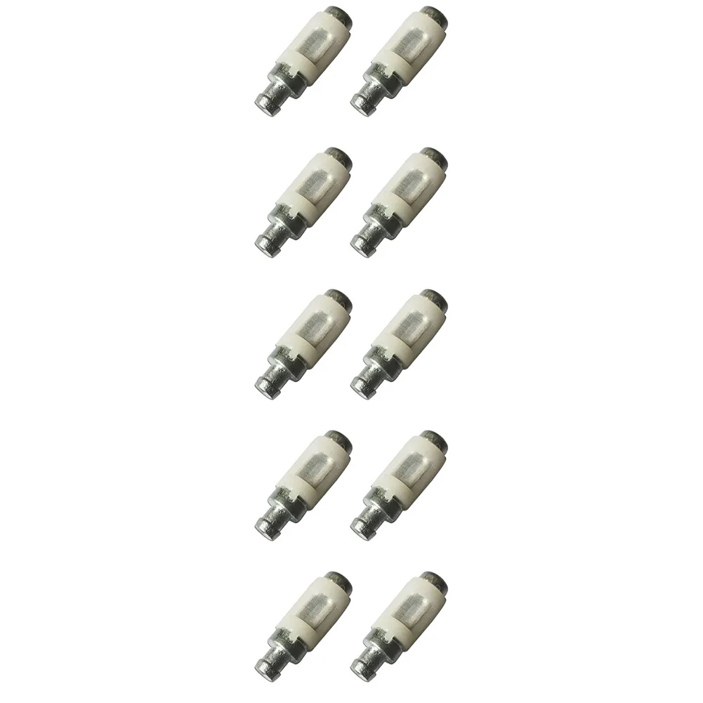 10 Pcs Fuel Filter for Garden Mowers Chainsaws Small Engine Oil Wool Filter Compatible with Common Lawn Equipment