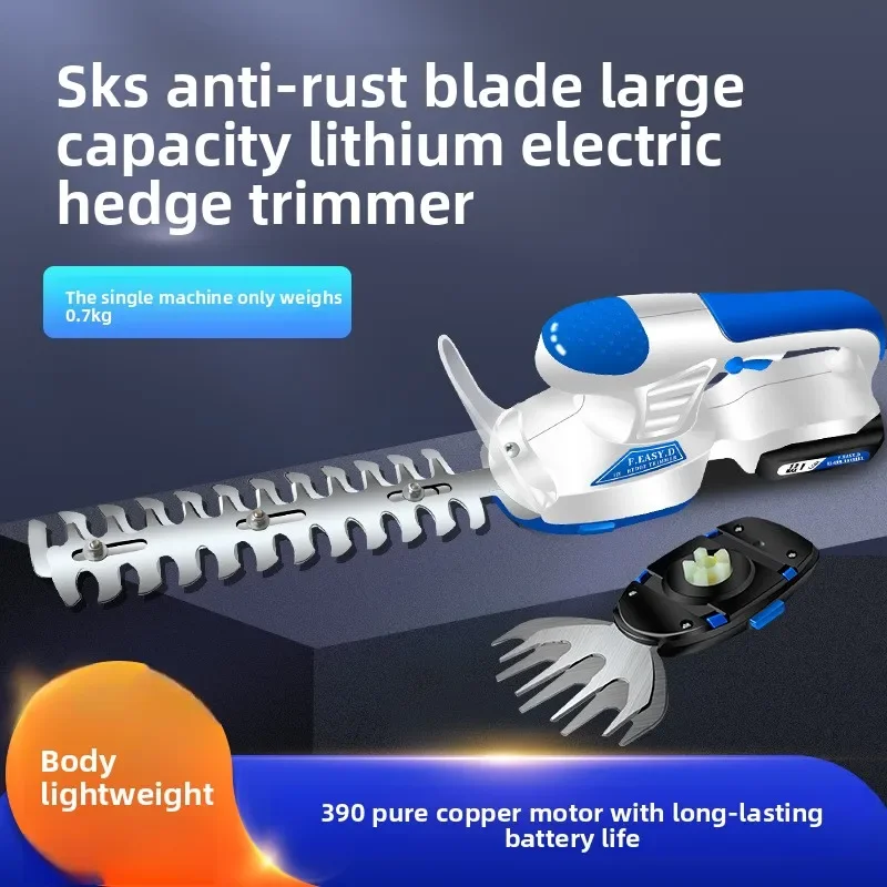 Hedge Trimmer Electric Hedge Trimmer Handheld Fence Trimmer Charged Trimming Green Belt Gardening Pruning Portable