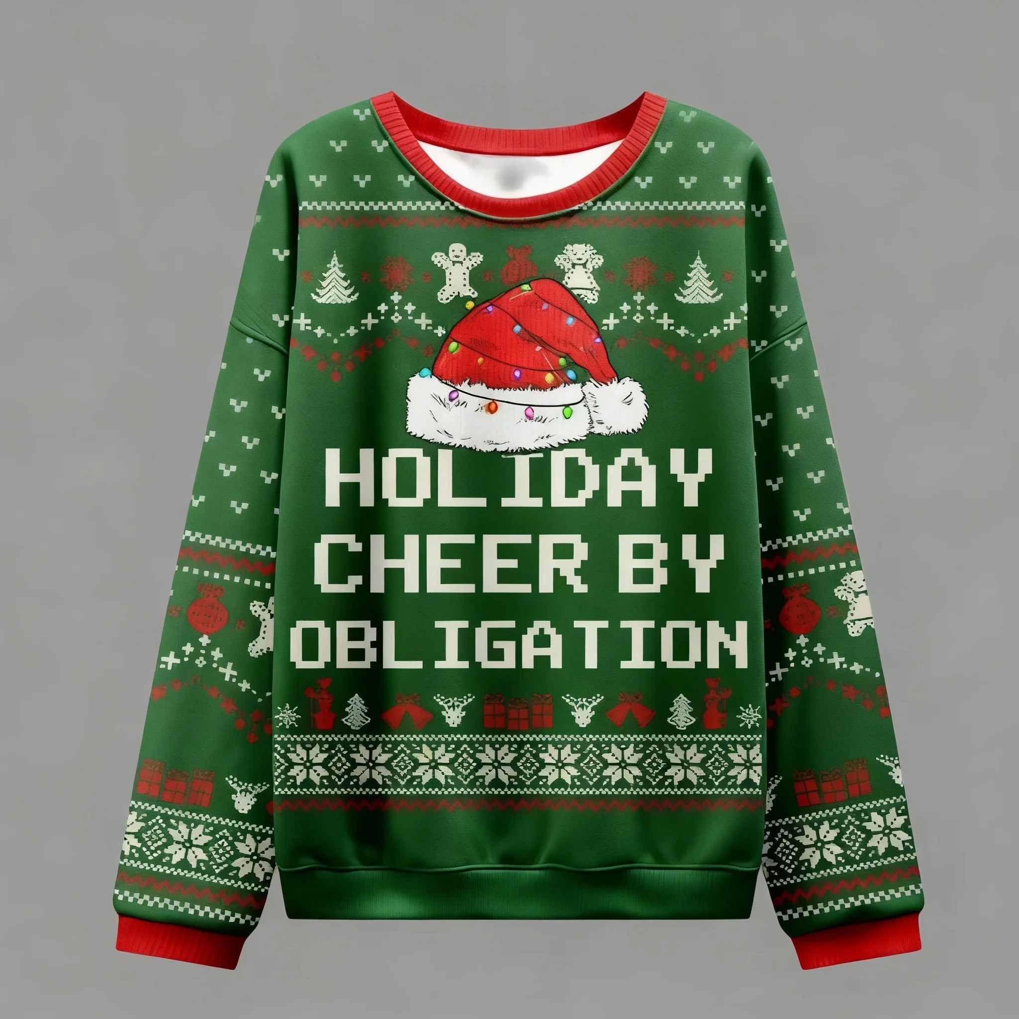 3D Print Gingerbread Man Graphic Sweatshirts Funny Santa Claus Ugly Christmas Sweater Unisex Xmas 2026 Pullover Casual Clothing