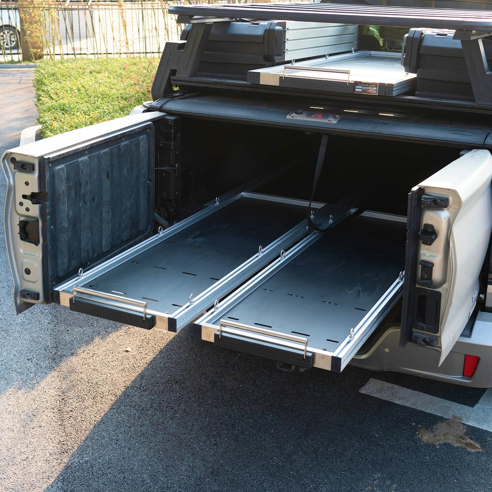 Aluminum Pickup Truck Bed Slide Tray Off-road Camping Accessories Performance Parts for Pickup Trucks