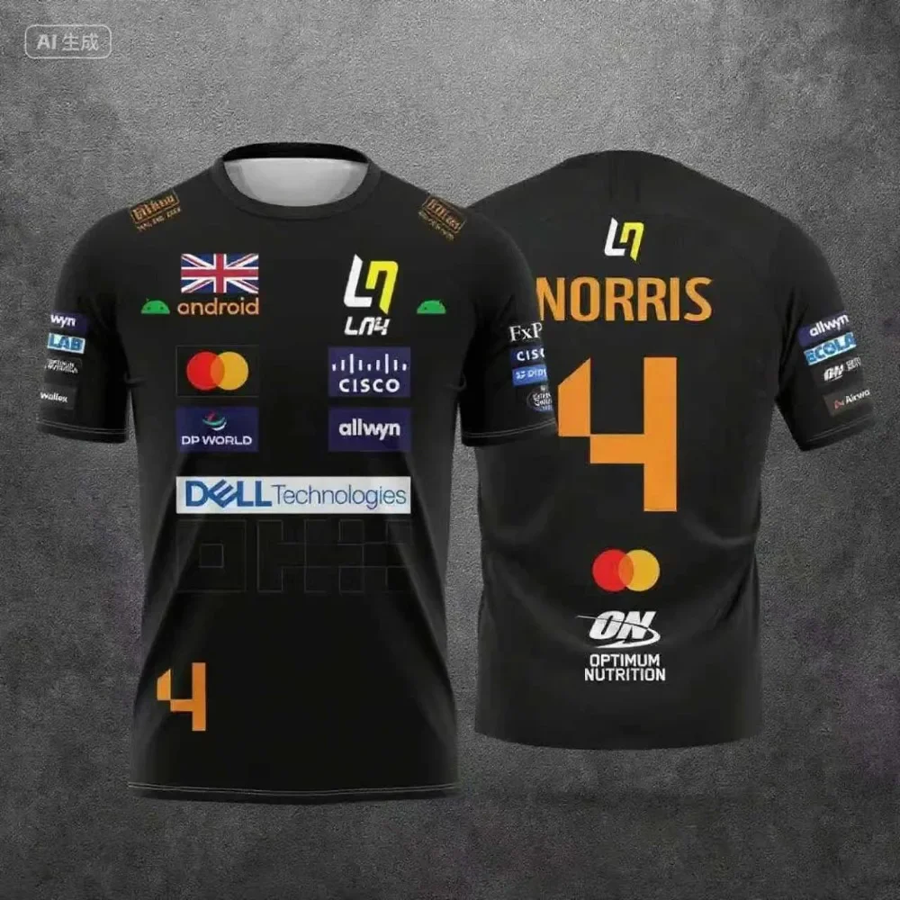 2025 new racing style short sleeved T-shirt, extreme sports racing suit, breathable short sleeved sportswear
