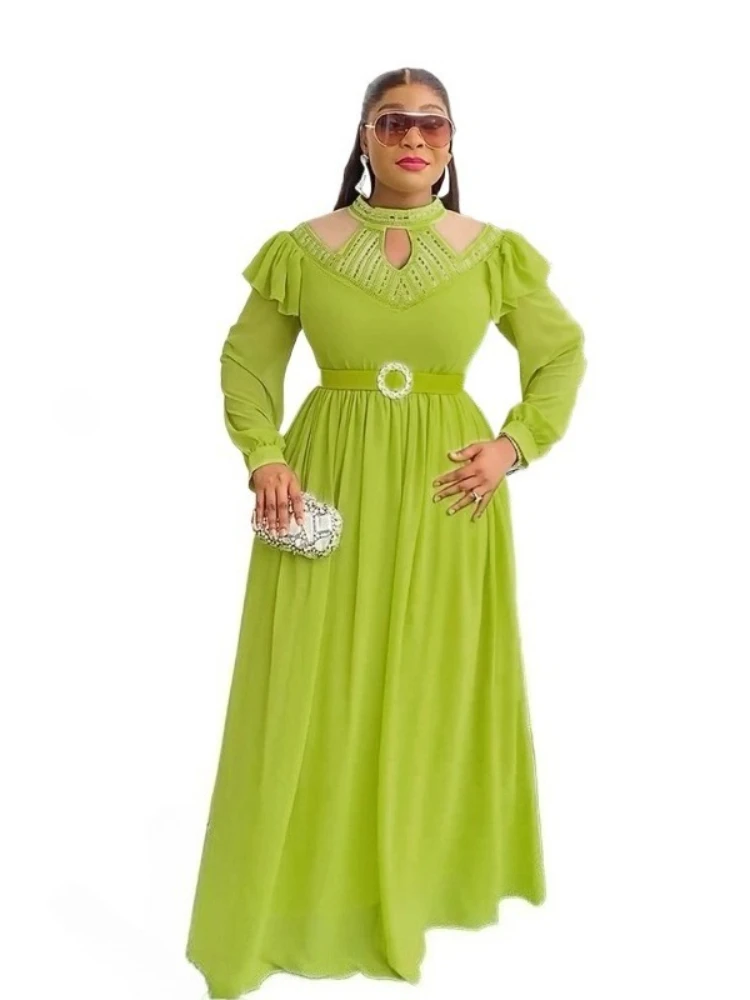 

African Clothes Dashiki Max Dress Plus Size Women's Elegant Turkey Dress Africa Party Wedding Dress Daily Wear Evening Gown 2025