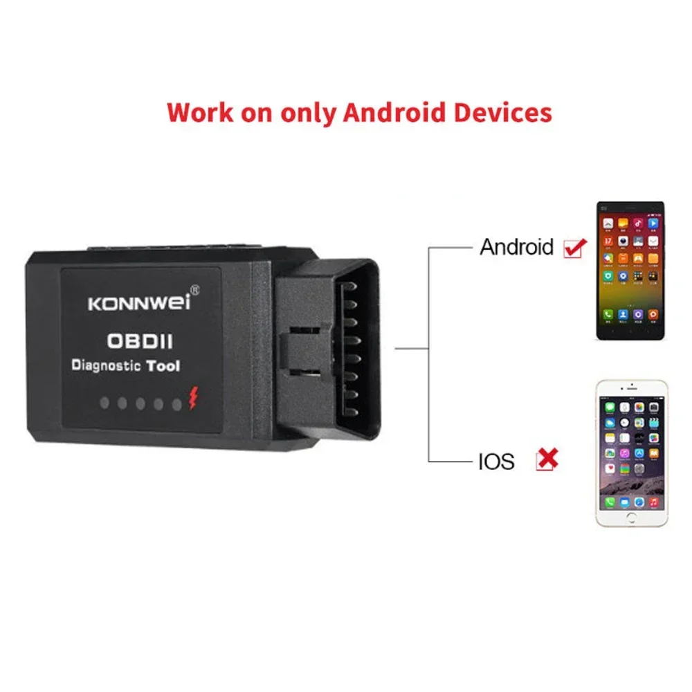 A+KONNWEI KW910 ELM327 BT Wireless Bluetooth OBD2 V1.5 Android Car Scanner Automotive OBDII Scaner ELM 327 Auto Diagnostic Tool