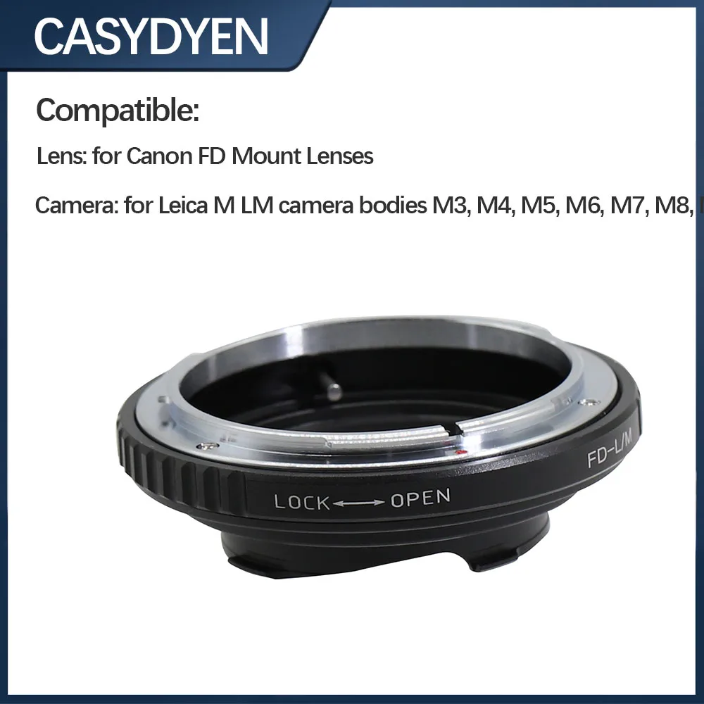 

Mount Adapter Ring FD-LM For Canon FD Lens To For Leica M LM Camera Adapter M5 M6 M7 M8 M9 M-P Camera TECHART LM-EA7