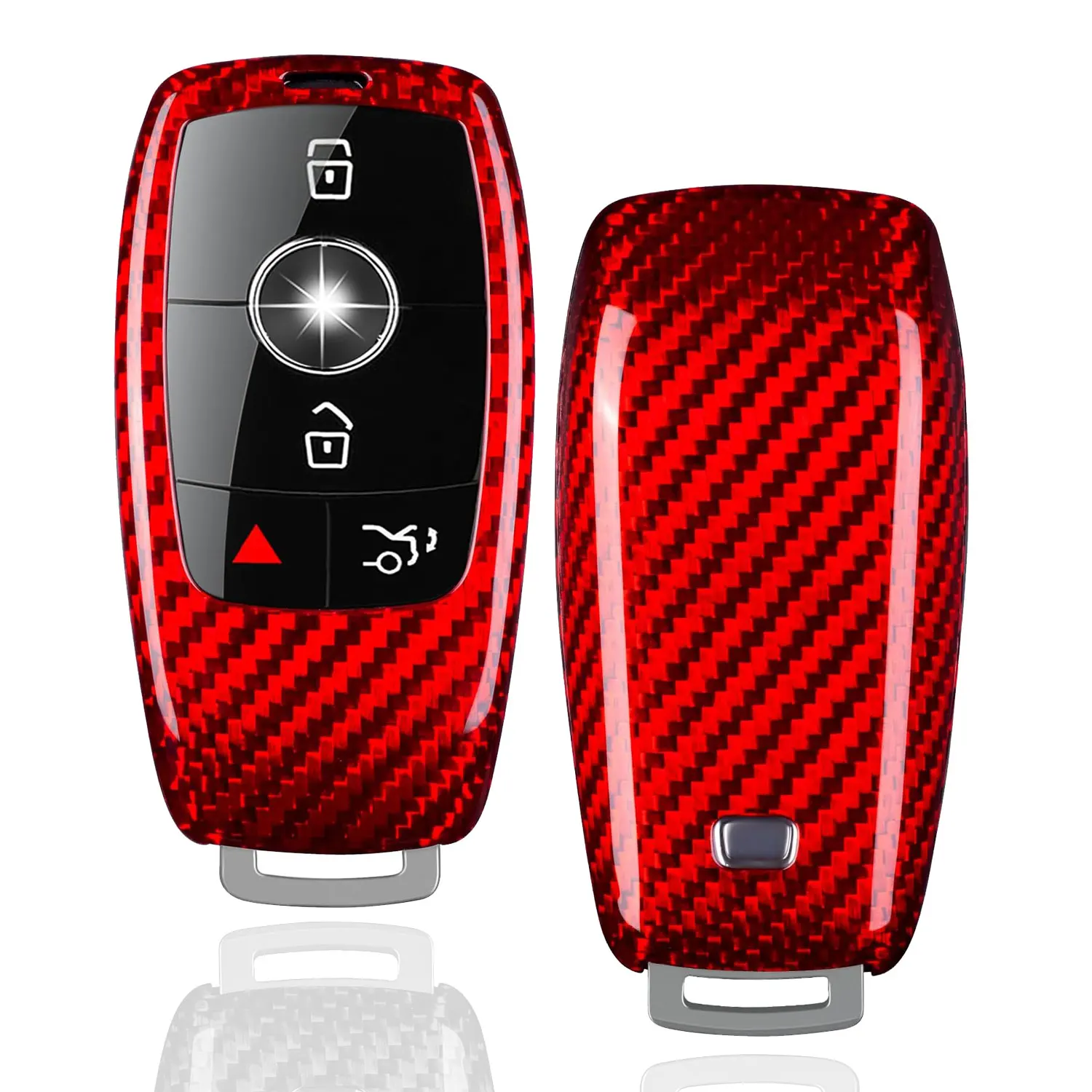 

Carbon Fiber Key Fob Cover Protector for Mercedes Benz A B C E S CLA CLK CLS GLA GLC GLE GLK SLK AMG Series Keyless Accessories