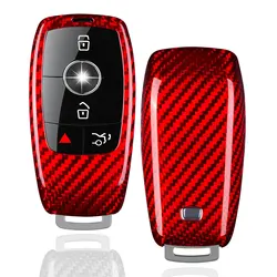 Carbon Fiber Key Fob Cover Protector for Mercedes Benz A B C E S CLA CLK CLS GLA GLC GLE GLK SLK AMG Series Keyless Accessories