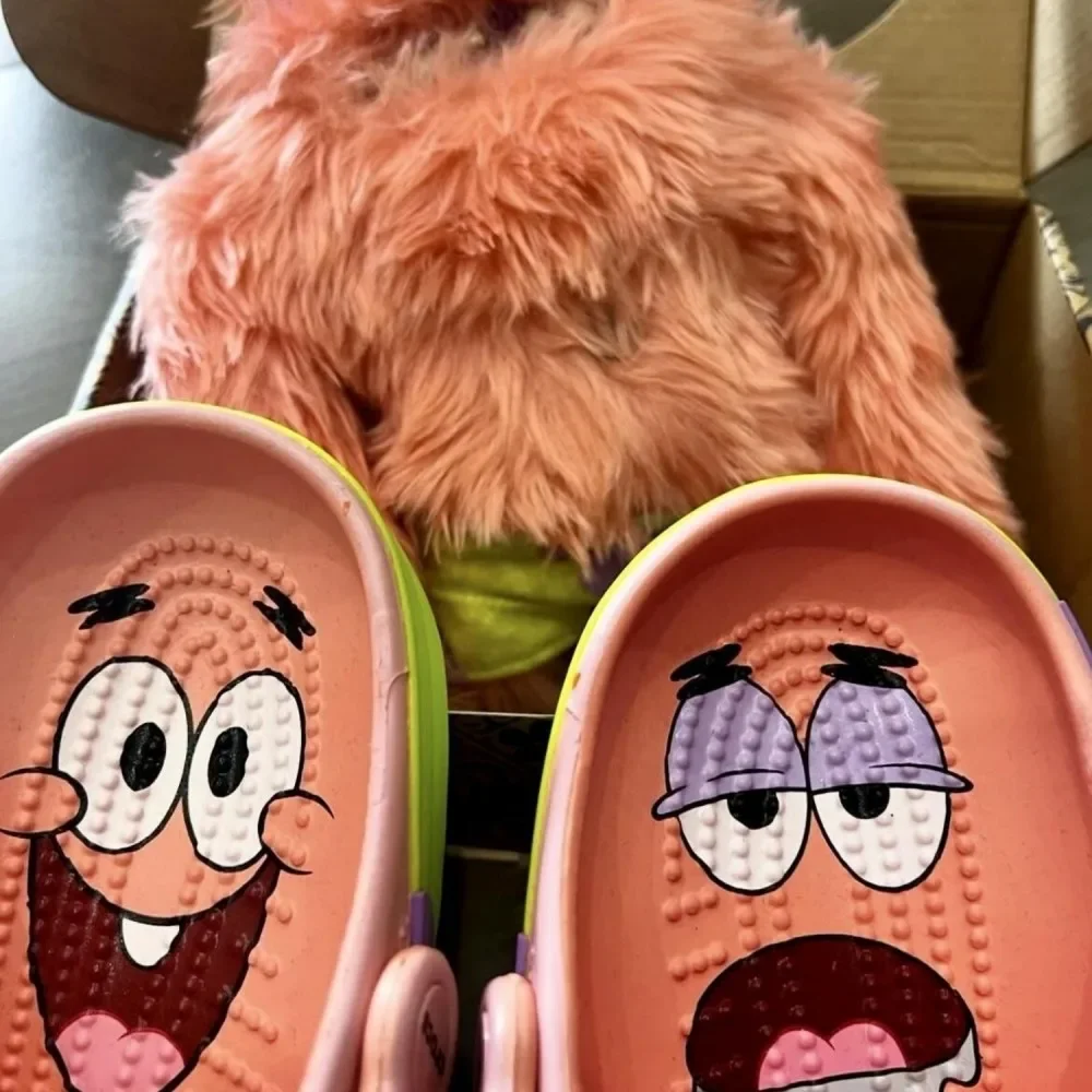 Zuecos de Anime para Parejas, Diseño de Bob Esponja y Patricio Estrella, Sandalias de Playa de Verano Antideslizantes de EVA con Punta Cerrada, Cómodas, Ultra Frescas, Novedad, Regalo