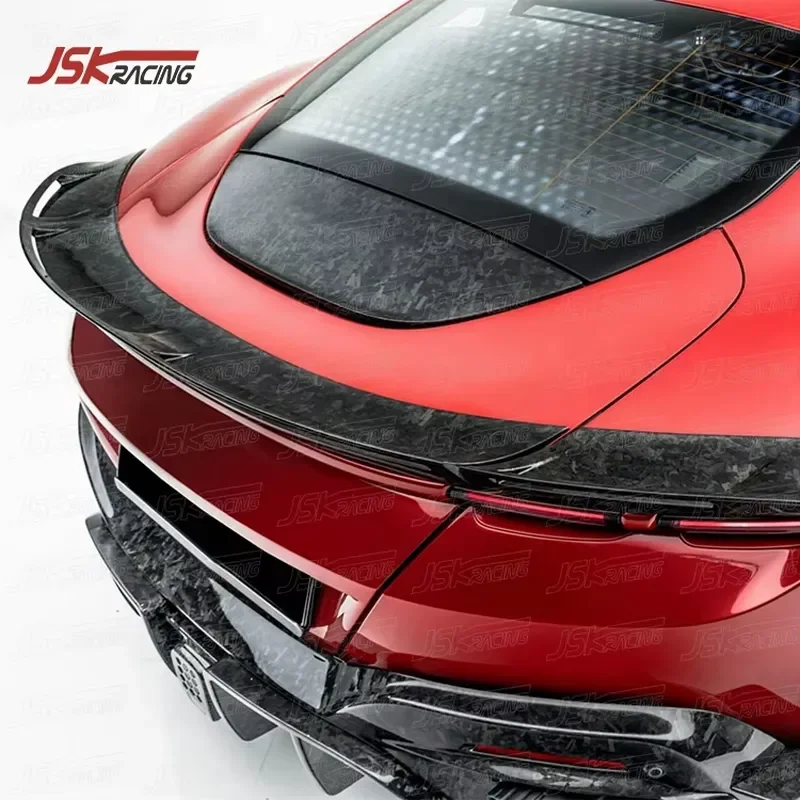 Dry Forged Carbon Fiber Rear Wing Cover for 2020-2022 Ferrar Roma Upgrade to Mans Style