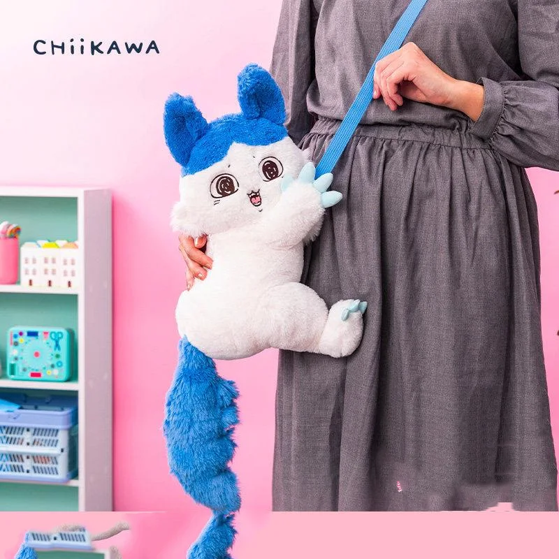 Hachiware Plush Messenger Bag Kawaii Design Large Capacity, Portable Storage Bag Ins Korean Cartoon Animation Friend Gift
