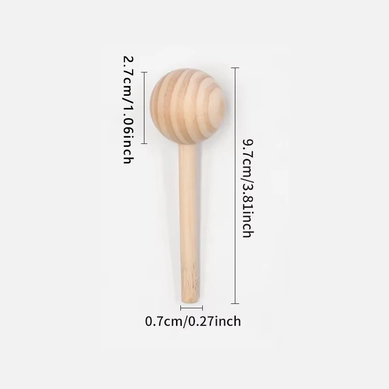 100pcs/lot 97mm Unfinished Wood Ball Sticks Lollipops Sucker Ornament DIY Material Wooden DIY Supplies Home Party Decoration