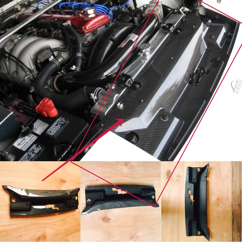 

For Nissan Silvia 180SX Carbon Fiber Inner Radiator Cooling Slam Panel Cover