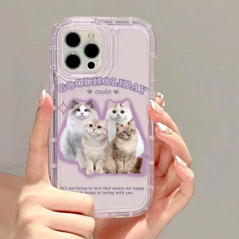 Custodia per telefono Cute Cat Dog per Samsung A54 5g custodia A53 A14 A52 A34 A33 A13 A32 A24 A55 S23 S24 Ultra S21 S20 S23 FE Cover in Silicone