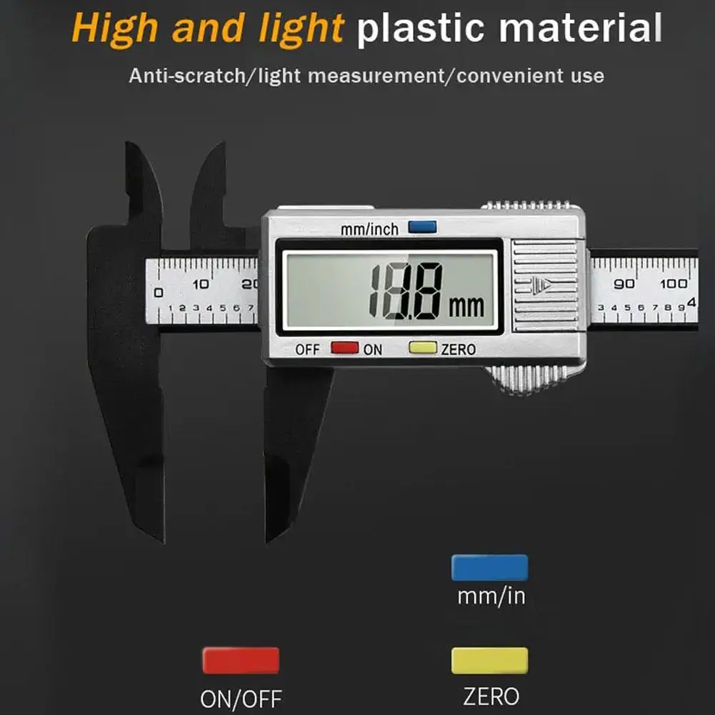 Electronic Digital Caliper Carbon Fiber Dial Vernier Caliper Gauge Micrometer Measuring Tool Digital Ruler image 5