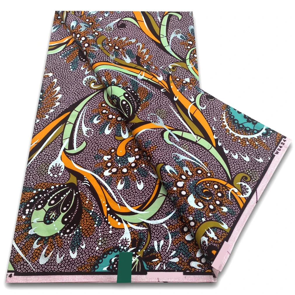 

Новая супер оригинальная атласная африканская восковая ткань высокого качества с нигерийским принтом Анкара ткань для шитья 6-ярдовое женское платье 100% хлопок