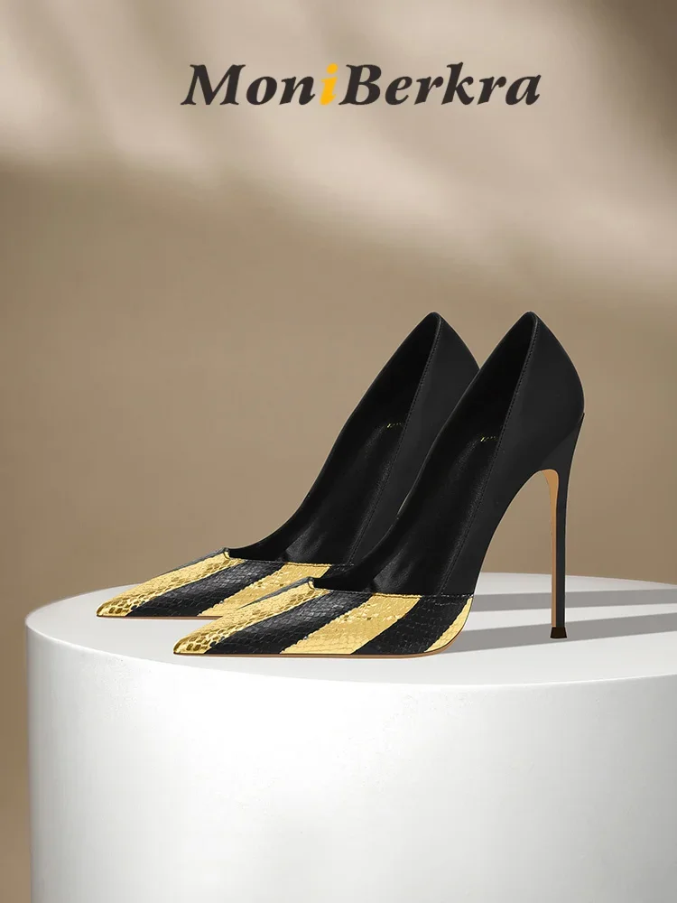 2025, modisches neues Serpentinen-High-Heels-Damen-Design mit flachem Mund, sexy, dünnen Absätzen, vielseitige und elegante Einzelschuhe