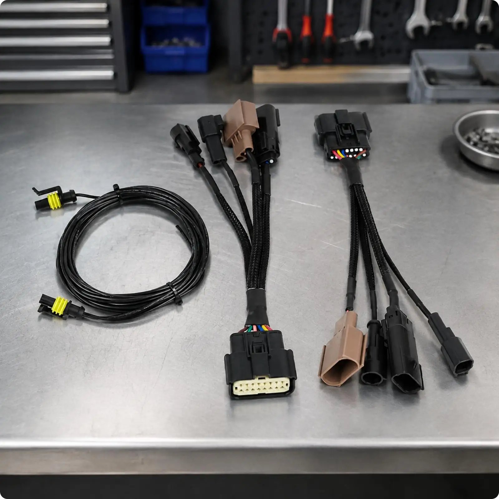 Halogen to LED Headlight Harness Kit for Blue Oval 3 4 Ton Pickup Truck 2023 2024 Model Year Plug and Play Installation