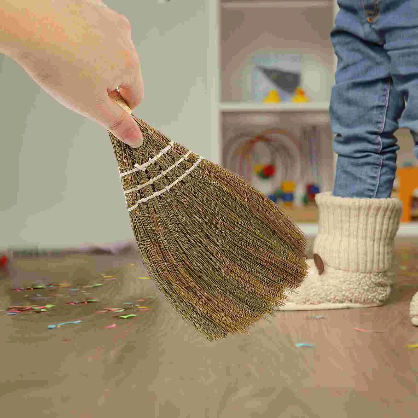 2 Pcs Kitchen Cleaning Broom Tools Desk Grass Home Dust Brush Miscanthus Brooms Child Hand Small Whisk