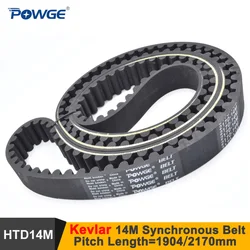 POWGE 2170 14M Synchronous Belt NeopreneRubber With Kevlar Core W=28mm Teeth=155 HTD14M Timing Belt 2170-14M-28 Kevlar