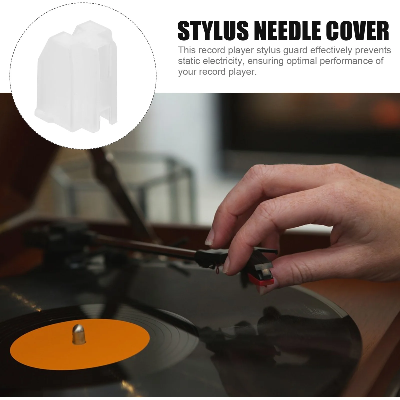 6pcs Record Player Stylus Protector Turntable Needle Cover Replacement Anti-Static Dust Guard For Vinyl Players Needle