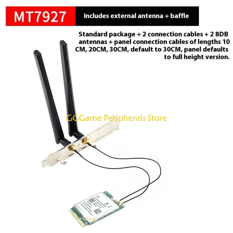 U55B Future Readys MT7927 WiFi7 Card mạng không dây băng tần Tốc độ 8774Mbps Tương thích 5.4 6GHz 320 MHz Kim loại