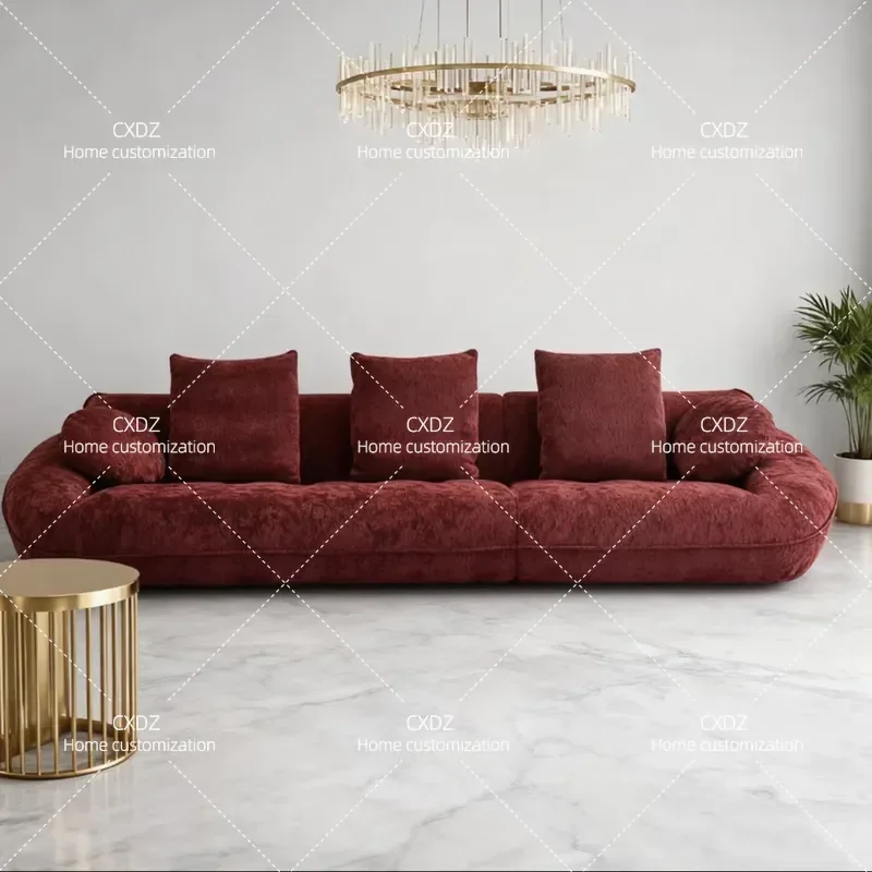 Nordic Light Luxury Fabric Curved Corner Sofa for Living Room Hotel Sales Office Reception Multi Person Seating High End